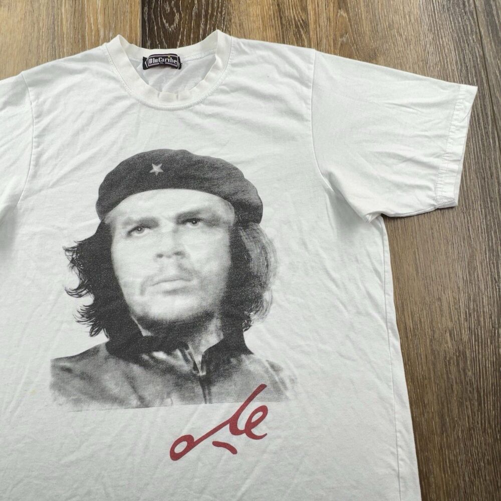 Vintage Che Guevara Shirt Mens XL White Communist Punch Out Punk Rock 90s Cuba